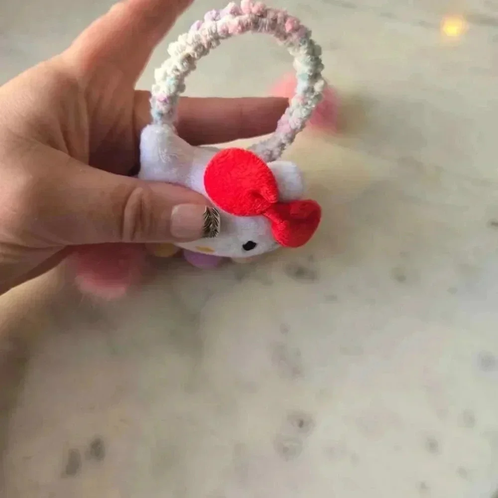 Hello kitty kids hair ties soft toy (3)